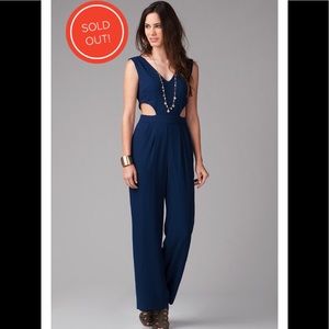 Francesca’s Bethany Cutout Jumpsuit, Navy